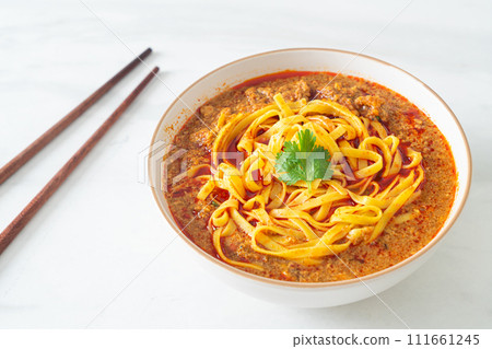 Spicy Chinese Yunnan Noodles Soup or Kwa Meng Spicy Chinese Yunnan Noodles Soup or Kwa Meng 111661245