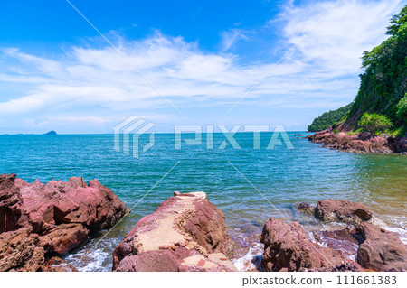 The Pink Coast or Lan Him Chomphu at Chanthaburi in Thailand The Pink Coast or Lan Him Chomphu at Chanthaburi in Thailand 111661383