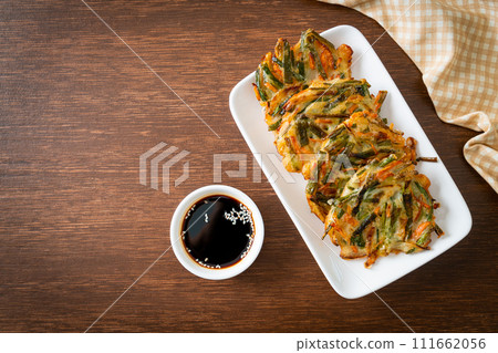 Pajeon or Korean pancake or Korean pizza Pajeon or Korean pancake or Korean pizza 111662056