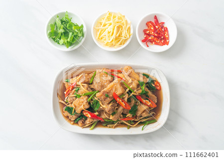 Stir Fried Fish with Chinese Celery 111662401