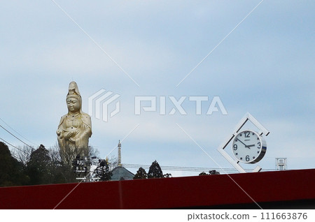Kannon statue visible from Kaga Onsen Station Kannon statue visible from Kaga Onsen Station 111663876