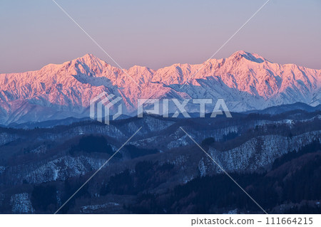 Morgenroth in the Northern Alps in midwinter (sunrise) Morgenroth in the Northern Alps in midwinter (sunrise) 111664215