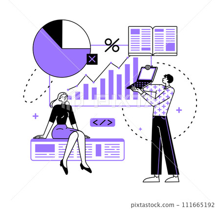 Business people work researching analyzing 111665192