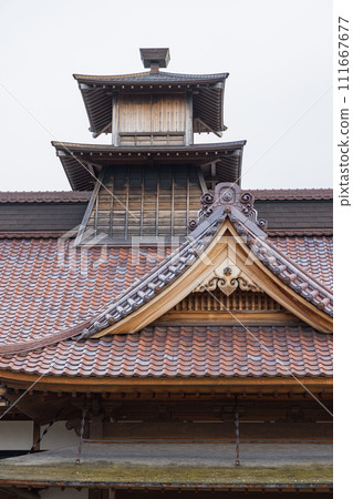 Hakodate Magistrate Office in Goryokaku Park in Hakodate City, Hokkaido, Japan 111667677