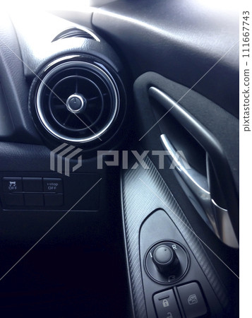 Car air conditioning system with the door handle and control panel adjustment of window in car. Car air conditioning system with the door handle and control panel adjustment of window in car. 111667743