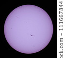 A huge sunspot appears on the surface of the sun 111667844