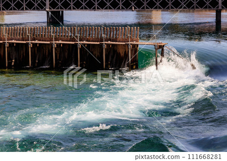Needle dam in the Reuss river in Lucerne, Switzerland Needle dam in the Reuss river in Lucerne, Switzerland 111668281