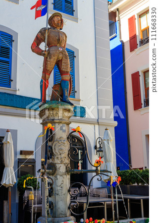 Master Jacques of Knight Banneret's Fountain in Nyon, Switzerland Master Jacques of Knight Banneret's Fountain in Nyon, Switzerland 111668330