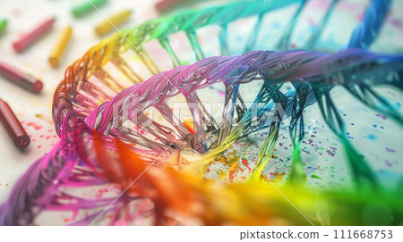 Cosmic DNA: A Colorful Birth. Generative AI 111668753