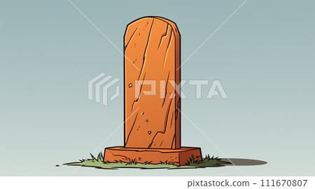 Tombstone: A slightly old gravestone that is left out in the open. 111670807