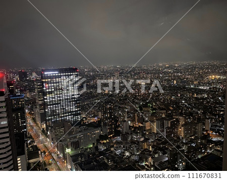 Night view seen from a tall building in Tokyo Night view seen from a tall building in Tokyo 111670831