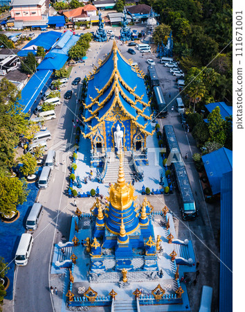 Blue Temple or Wat Rong Suea Ten, in Chiang Rai, Thailand 111671001