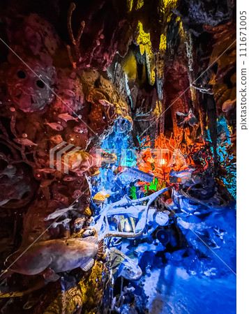 Cave of art at white temple, Chiang Rai, Thailand 111671005