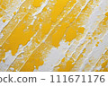 White and yellow textured wall background painted. 111671176