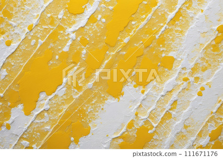 White and yellow textured wall background painted. 111671176