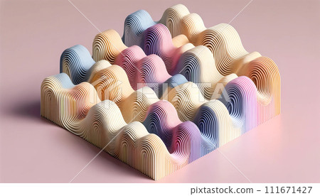 Wavy colorful background material 111671427