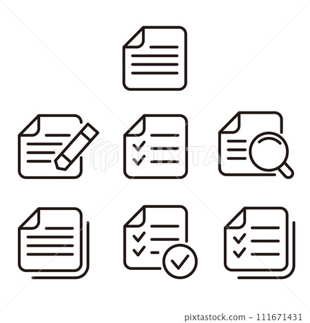 文件圖示插圖集 文件圖示插圖集 111671431