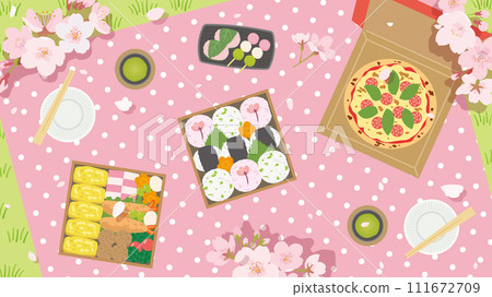 賞櫻風景賞櫻便當（全高清16:9尺寸） 111672709