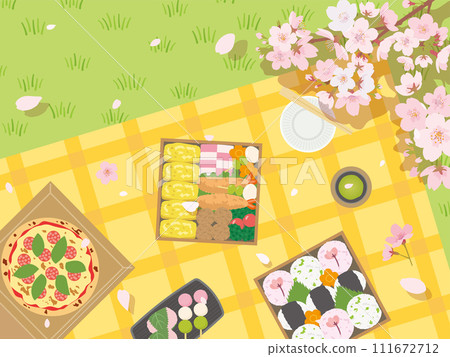 賞櫻場景、賞櫻便當 111672712