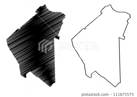 Zoeterwoude municipality (Kingdom of the Netherlands, Holland, South Holland or Zuid-Holland province) map vector illustration, scribble sketch map Zoeterwoude municipality (Kingdom of the Netherlands, Holland, South Holland or Zuid-Holland province) map vector illustration, scribble sketch map 111673573