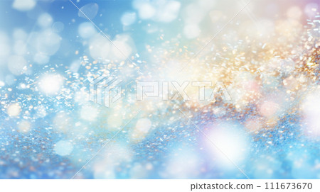 Beautiful background with shining particles and bokeh 111673670