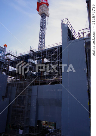 建築施工現場 鋼架 與城市發展相關的建築 建築施工現場 鋼架 與城市發展相關的建築 111673759
