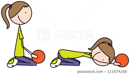 Happy kid exercises Happy kid exercises 111674286