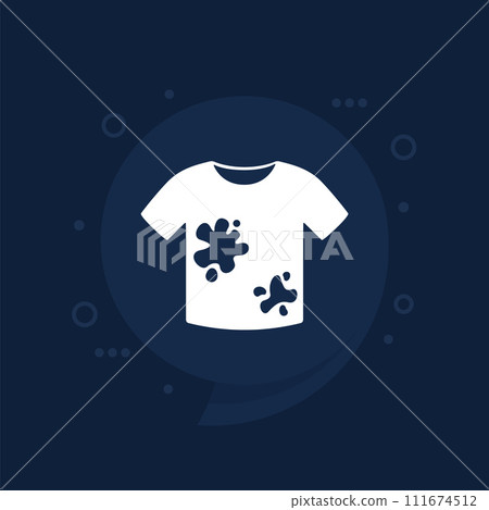 stains on a t-shirt vector icon 111674512