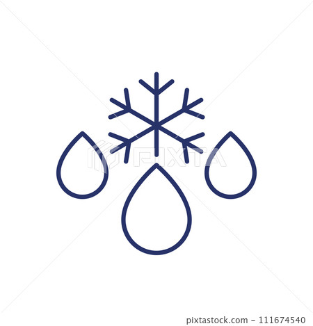 coolant line icon with drops coolant line icon with drops 111674540