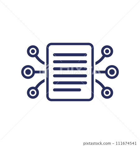 compiling data icon on white 111674541