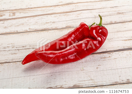 Red sweet Ramiro organic pepper Red sweet Ramiro organic pepper 111674753