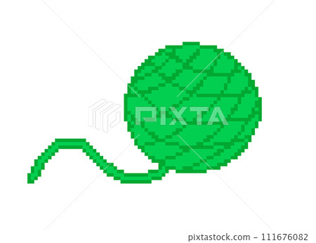 Yarn ball_dot picture (green) 111676082
