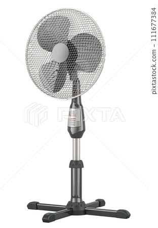 Standing Pedestal Electric Fan. 3D rendering 111677384