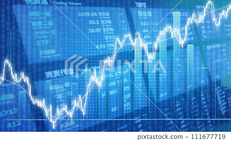 blue stock price background 111677719