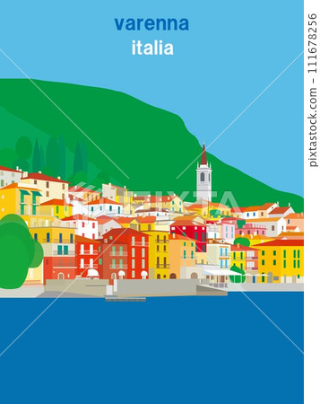 Varenna Lake Como lago di como Italy italia summer 111678256