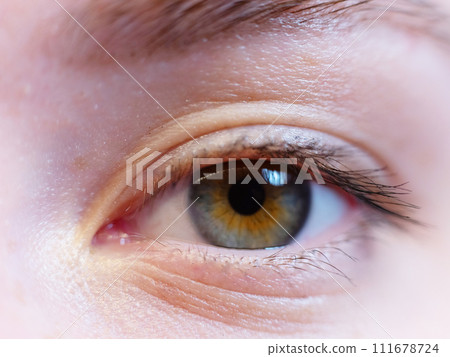Macro image of human eye closeup 111678724