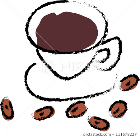 Hand-drawn style cute coffee illustration 111679227