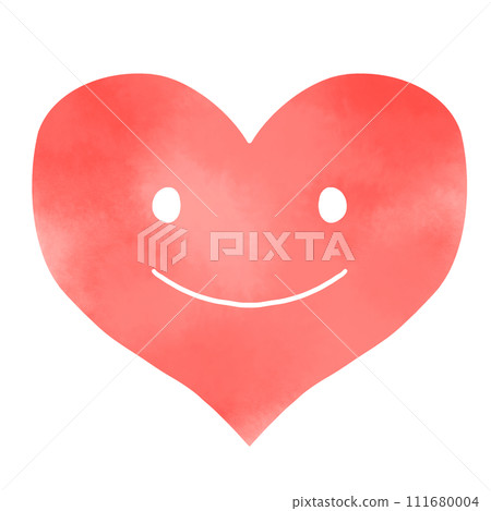 微笑的心水彩風格插畫 111680004