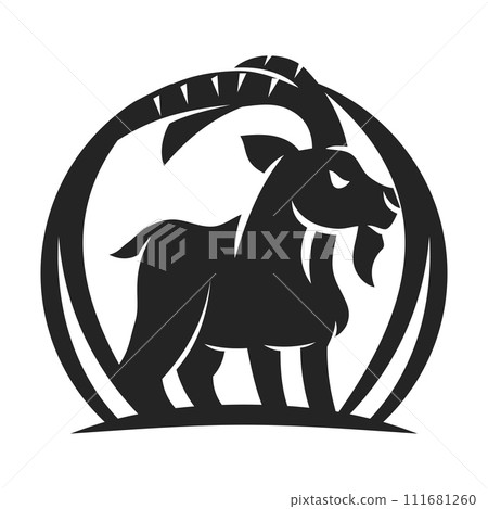 Ibex Logo template Isolated. Brand Identity. Icon Abstract Vector graphic 111681260