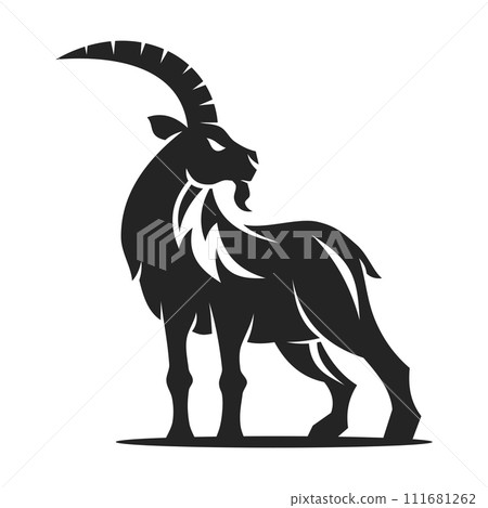 Ibex Logo template Isolated. Brand Identity. Icon Abstract Vector graphic Ibex Logo template Isolated. Brand Identity. Icon Abstract Vector graphic 111681262