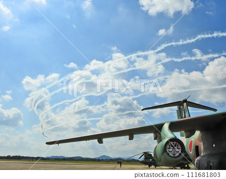 Blue Impulse on display at the Fukuoka Air Self-Defense Force Ashiya Air Base Air Festival Blue Impulse on display at the Fukuoka Air Self-Defense Force Ashiya Air Base Air Festival 111681803