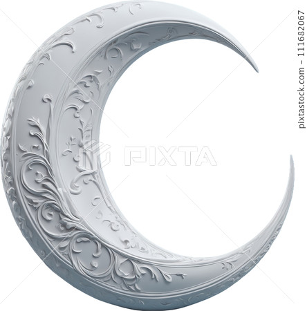 crescent shaped ornament 111682067