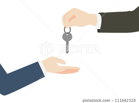 Businessman's hand receiving the key 111682328