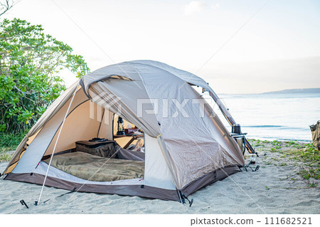 tent layout camping beige dome tent 111682521