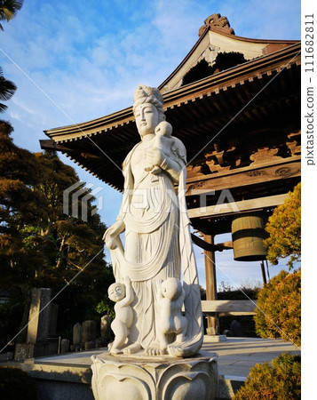 Kannon statue at Senryoji Temple in Tsukubamirai City 111682811