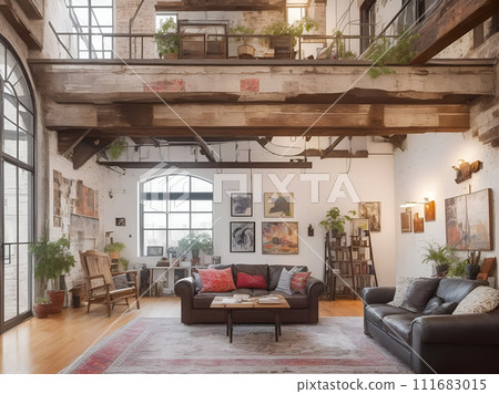 classic apartments with a white wooden frame classic apartments with a white wooden frame 111683015