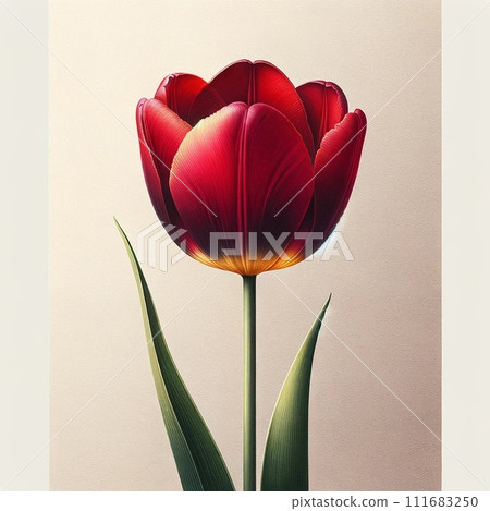 A single fiery tulip 111683250