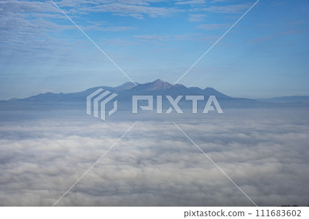Miyakonojo Basin with sea of clouds Miyakonojo Basin with sea of clouds 111683602