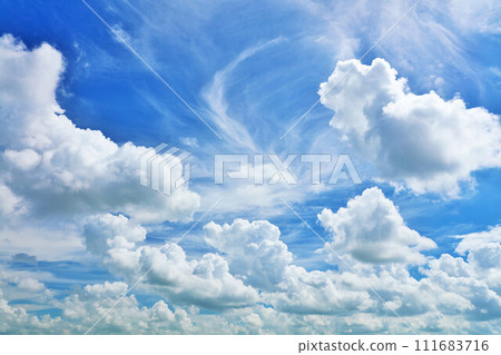 Summer blue sky and clouds Summer blue sky and clouds 111683716
