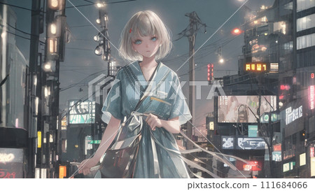 Women walking downtown Women walking downtown 111684066